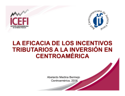 la eficacia de los incentivos tributarios a la inversi&oacute;n en