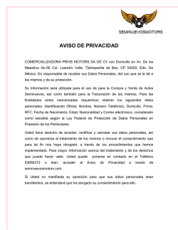 aviso de privacidad - seminuevos