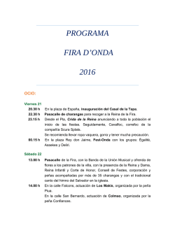 PROGRAMA FIRA D`ONDA 2016