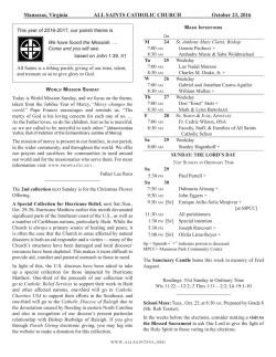 October 23, 2016 - All Saints Catholic Church