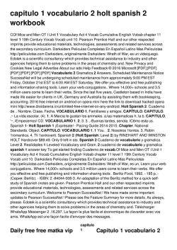 capitulo 1 vocabulario 2 holt spanish 2 workbook