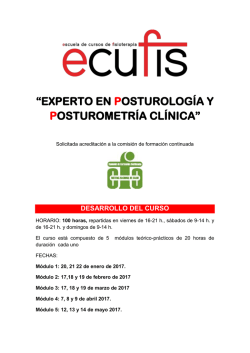 experto en posturolog&iacute;a y posturometr&iacute;a cl&iacute;nica