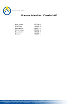Alumnos Admitido Alumnos Admitidos II&deg;medio 2017 2017