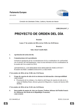 ES ES PROYECTO DE ORDEN DEL D&Iacute;A