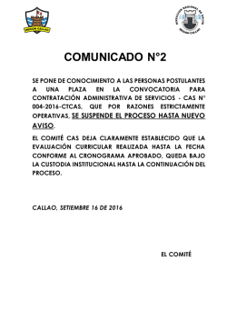 comunicado n&deg;2 - Diresa Callao