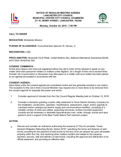 The Monday, October 17, 2016 Work Session