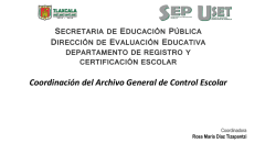 Direcci&oacute;n de evaluaci&oacute;n educativa. Coordinaci&oacute;n del archivo