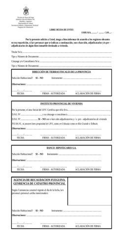 Libre deuda de Entes de Titular y Conviviente o C&oacute;nyuge