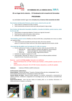 programa mava xvi semana de la ciencia