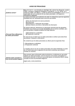 aviso de privacidad