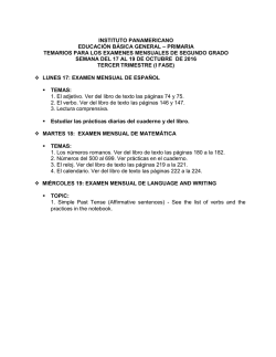 mensuales de segundo grado