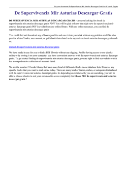 De Supervivencia Mir Asturias Descargar Gratis