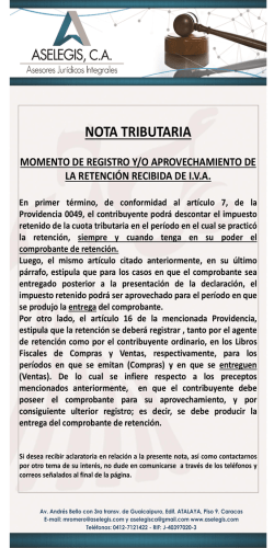 Ver Nota Tributaria