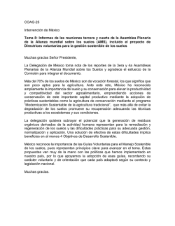 Informes de las reuniones tercera y cuarta de la Asamblea Plenaria
