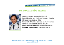 dr. gonzalo d&iacute;az vilches - Hospital Cl&iacute;nico Universidad de Chile