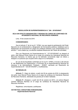 R. Superintendencia N&ordm; 264-2016