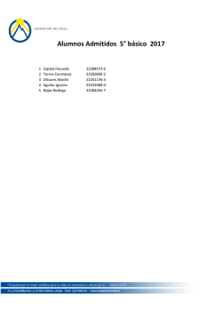 5 B&aacute;sico - Colegio Sol del Valle