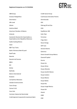 Registered Companies as of 17/10/2016 ABB Group Accesos