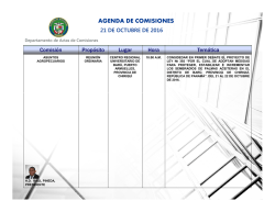 agenda de comisiones - Asamblea Nacional de Panam&aacute;