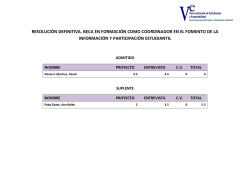 resoluci&oacute;n definitiva. beca en formaci&oacute;n como coordinador en el
