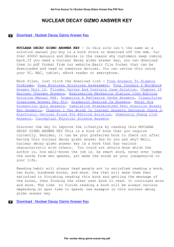 Nuclear Decay Gizmo Answer Key