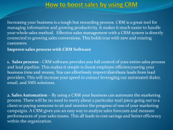 How to boost sales by using CRM