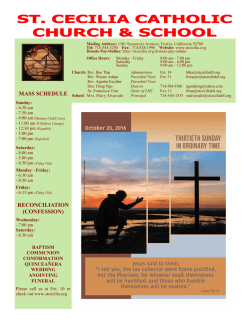 Saturday - St. Cecilia Catholic Church