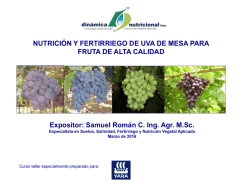 an&aacute;lisis de fruto en uva de mesa