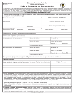 Poder y Declaraci&oacute;n de Representaci&oacute;n