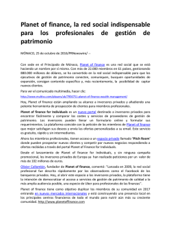 Planet of finance, la red social indispensable para los