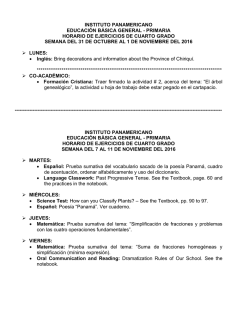 agenda de cuarto grado - Instituto Panamericano