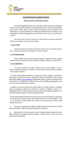 Bases Oficiales Festival Del Huaso 2017
