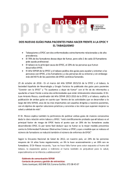 dos nuevas gu&iacute;as para pacientes para hacer frente a la epoc y el