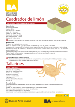 Cuadrados de lim&oacute;n Tallarines