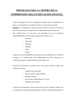programa para la mejora de la comprensi&oacute;n ora en