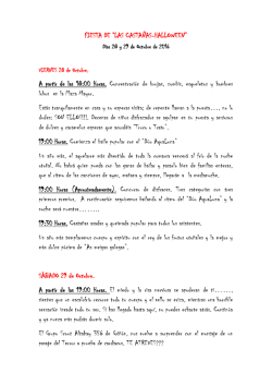 28 Y 29 de octubre Fiesta de las Casta&ntilde;as Halloween 2016