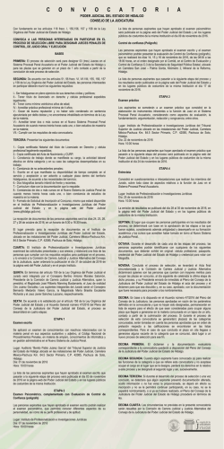 convocatoria - Poder Judicial del Estado de Hidalgo