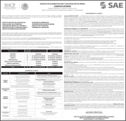 CONVOCATORIA * - subastas sae a martillo