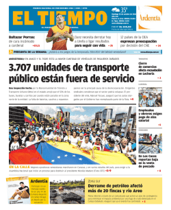 3.707 unidades de transporte p&uacute;blico est&aacute;n fuera de