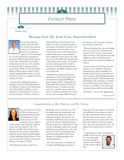 patriot press - Washington Colony Elementary