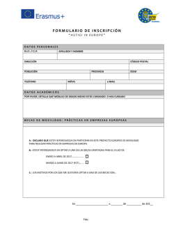 FORMULARIO DE INSCRIPCI&Oacute;N