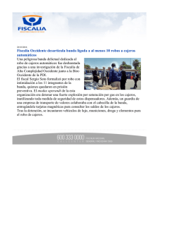 Fiscal&iacute;a Occidente desarticula banda ligada a al