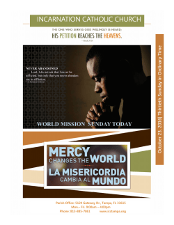 Current Bulletin - Incarnation Catholic Church