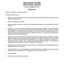 Orden del d&iacute;a