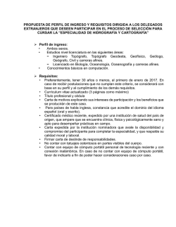 PROPUESTA DE PERFIL DE INGRESO Y REQUISITOS DIRIGIDA A