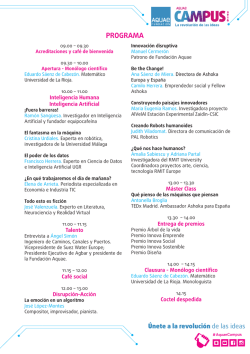 PROGRAMA - Fundaci&oacute;n Aquae