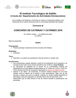 convocatoria - Instituto Tecnol&oacute;gico de Saltillo