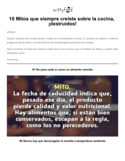 10 Mitos que siempre cre&iacute;ste sobre la cocina, &iexcl;destruidos!