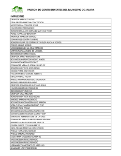 padron de contribuyentes del municipio de jalapa impuestos