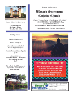 Bulletins - Blessed Sacrament Catholic Church
